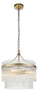 Endon 99167 - Luster na reťazi MARIETTA 3xE14/7W/230V mosadz/číra