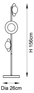 Endon 92039 - Stojacia lampa RUFFLE 3xG9/3W/230V čierna/zlatá