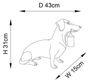 Endon 101187 - Stolná lampa DACHSHUND 1xE27/10W/230V zlatá