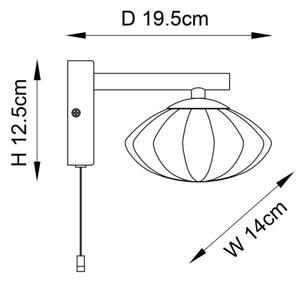 Endon 97182 - Kúpeľňové nástenné svietidlo MOBIAS 1xG9/3W/230V IP44 mosadz