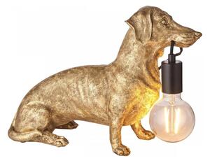 Endon 101187 - Stolná lampa DACHSHUND 1xE27/10W/230V zlatá