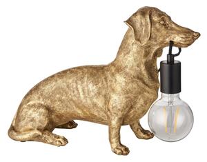 Endon 101187 - Stolná lampa DACHSHUND 1xE27/10W/230V zlatá