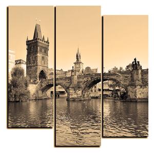 Obraz na plátne - Karlov most v Prahe - štvorec 3259FD (105x105 cm)