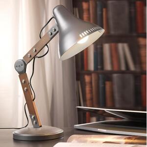 ONLI - Stolná lampa ARCHITETTO 1xE27/22W/230V 62 cm šedá/hnedá
