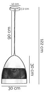 ONLI - Luster na lanku POLLY 1xE27/22W/230V čierna