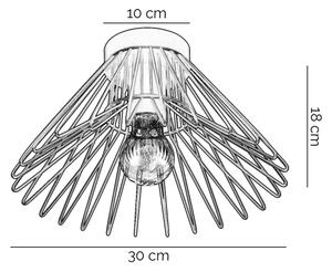 ONLI - Stropné svietidlo DUCCIO 1xE27/22W/230V pr. 30 cm čierna