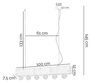 ONLI - Luster na lanku ARGO 6xE27/22W/230V béžová