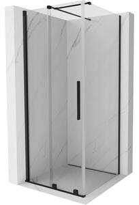 Mexen Velar sprchová kabína, posuvné dvere 100 x 100 cm, Priehľadné, Čierna - 871-100-100-01-70