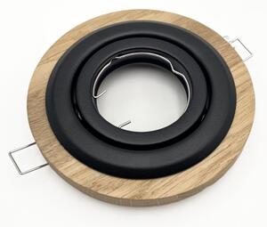 Podhľadové svietidlo TOBBY 1xGU10/20W/230V pr. 11,5 cm dub/čierna