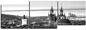 Obraz na plátne - Panoramatický pohľad na starú Prahu - panoráma 5256QD (150x50 cm)
