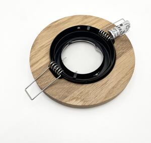 Podhľadové svietidlo TOBBY 1xGU10/20W/230V pr. 11,5 cm dub/čierna