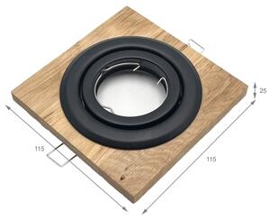 Podhľadové svietidlo TOBBY 1xGU10/20W/230V 11,5x11,5 cm dub/čierna