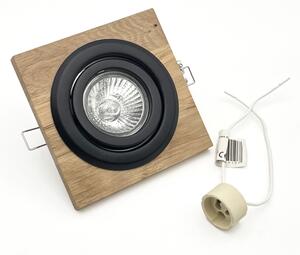 Podhľadové svietidlo TOBBY 1xGU10/20W/230V 11,5x11,5 cm dub/čierna