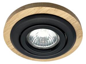 Podhľadové svietidlo TOBBY 1xGU10/20W/230V pr. 11,5 cm dub/čierna