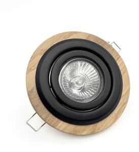 Podhľadové svietidlo TOBBY 1xGU10/20W/230V pr. 11,5 cm dub/čierna