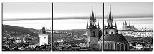 Obraz na plátne - Panoramatický pohľad na starú Prahu - panoráma 5256QB (90x30 cm)