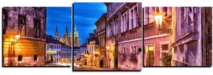 Obraz na plátne - Magické nočné staré mesto - panoráma 5258D (150x50 cm)