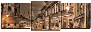 Obraz na plátne - Magické nočné staré mesto - panoráma 5258FD (90x30 cm)