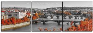 Obraz na plátne - Rieka Vltava a Karlov most - panoráma 5257QB (90x30 cm)