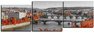 Obraz na plátne - Rieka Vltava a Karlov most - panoráma 5257QE (90x30 cm)
