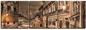 Obraz na plátne - Magické nočné staré mesto - panoráma 5258FB (150x50 cm)