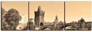 Obraz na plátne - Karlov most v Prahe - panoráma 5259FC (90x30 cm)