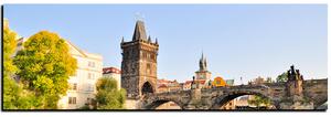 Obraz na plátne - Karlov most v Prahe - panoráma 5259A (105x35 cm)