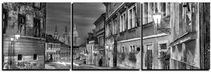 Obraz na plátne - Magické nočné staré mesto - panoráma 5258QB (90x30 cm)