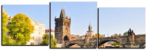 Obraz na plátne - Karlov most v Prahe - panoráma 5259D (150x50 cm)