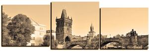 Obraz na plátne - Karlov most v Prahe - panoráma 5259FD (90x30 cm)