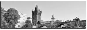 Obraz na plátne - Karlov most v Prahe - panoráma 5259QA (105x35 cm)