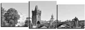 Obraz na plátne - Karlov most v Prahe - panoráma 5259QD (150x50 cm)