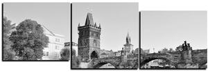 Obraz na plátne - Karlov most v Prahe - panoráma 5259QE (90x30 cm)