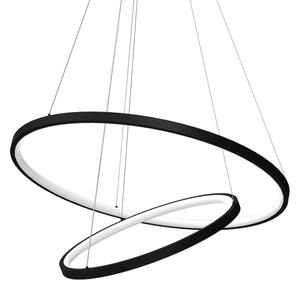 LED Luster na lanku HOOP LED/51W/230V pr. 60 cm 4000K čierna