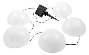 LED RGB Solárne svietidlo HEMI LED/0,1W/1,2V 600 mAh IP44 biela