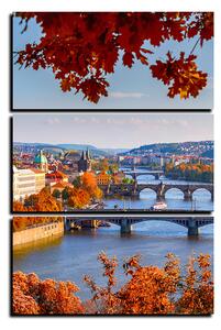 Obraz na plátne - Rieka Vltava a Karlov most - obdĺžnik 7257B (105x70 cm)