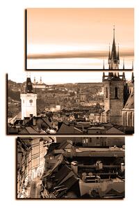 Obraz na plátne - Panoramatický pohľad na starú Prahu - obdĺžnik 7256FC (90x60 cm)