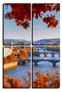 Obraz na plátne - Rieka Vltava a Karlov most - obdĺžnik 7257E (120x80 cm)