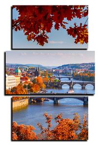 Obraz na plátne - Rieka Vltava a Karlov most - obdĺžnik 7257C (90x60 cm)