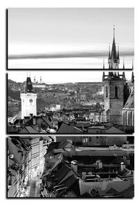 Obraz na plátne - Panoramatický pohľad na starú Prahu - obdĺžnik 7256QB (90x60 cm )