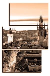 Obraz na plátne - Panoramatický pohľad na starú Prahu - obdĺžnik 7256FD (120x80 cm)