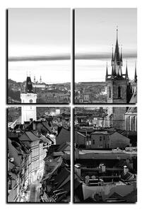 Obraz na plátne - Panoramatický pohľad na starú Prahu - obdĺžnik 7256QE (120x80 cm)