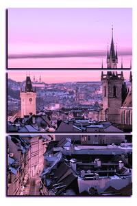 Obraz na plátne - Panoramatický pohľad na starú Prahu - obdĺžnik 7256VB (90x60 cm )
