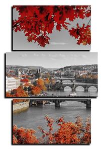 Obraz na plátne - Rieka Vltava a Karlov most - obdĺžnik 7257QC (120x80 cm)