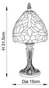 Endon 64331 - Stolová lampa Tiffany SYLVETTE 1xE14/40W/230V, priemer 15 cm