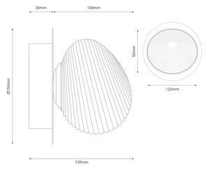 LED nástenné svietidlo BOLLA LED/3W/230V zlatá/dymová béžová