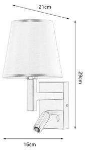 Brilagi - LED Nástenná lampa DEYA 1xE14/40W/230V + LED/3W čierna