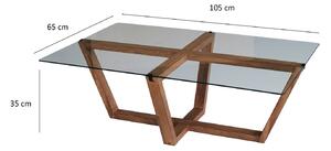 Dizajnový konferenčný stolík Salimu 105 cm vzor orech