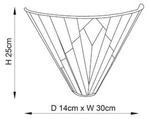 Endon 63940 - Nástenné svietidlo Tiffany ASTORIA 1xE14/40W/230V