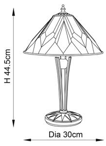 Endon 70365 - Stolná lampa Tiffany ASTORIA 1xE14/40W/230V priemer 30 cm